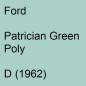 Preview: Ford, Patrician Green Poly, D (1962).